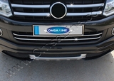 Omsa_Line Накладки на передний бампер, нерж., 2 части (4x4) VW Amarok/амарок 10-