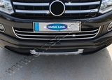 Omsa_Line Накладки на передний бампер, нерж., 3 части (4x2) VW Amarok/амарок 10-