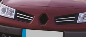 Omsa_Line Накладки на решетку радиатора, нерж., 4 части (HB& SD) RENAULT (рено) Megane/меган II 06-09 - Автоаксессуары и тюнинг