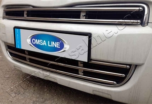 Omsa_Line Решетка в передний бампер, нерж. PEUGEOT (пежо) Partner/Партнер Tepee 11- - Автоаксессуары и тюнинг