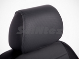 Seintex Чехлы на сиденья (экокожа) , цвет - чёрный + серый KIA (киа) Sorento/Соренто 10-12