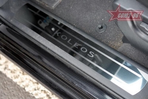 Souz-96 Накладки на внутр. пороги с рисунком (компл.4шт.) на пластик RENAULT (рено) Koleos/колеос 08-/12- - Автоаксессуары и тюнинг