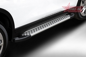 Souz-96 Пороги алюминиевый профиль MITSUBISHI (митсубиси) Pajero/паджеро V80 11-/14- - Автоаксессуары и тюнинг