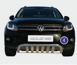 Souz-96 Защита переднего бампера с декоративными элементами 60 мм ( Track& Filed Track& Style) VW Tiguan/тигуан 11- - Автоаксессуары и тюнинг