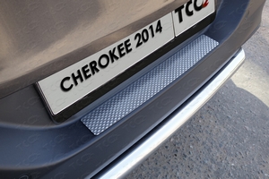 ТСС Накладка на задний бампер (декоративная) (Sport, Longitude, Limited) JEEP (джип) Cherokee/чероки 14- - Автоаксессуары и тюнинг
