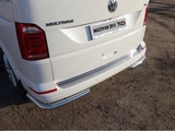 ТСС Накладка на задний бампер (лист шлифованный с надписью Multivan) VW T6 Multivan 15-