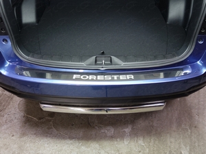 ТСС Накладка на задний бампер (лист зеркальный надпись Forester/форестер) SUBARU (субару) Forester/форестер 16- - Автоаксессуары и тюнинг