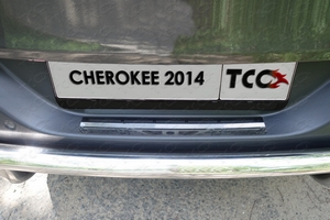 ТСС Накладка на задний бампер (зеркало) (Sport, Longitude, Limited) JEEP (джип) Cherokee/чероки 14- - Автоаксессуары и тюнинг
