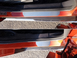 ТСС Накладки на пороги (лист шлифованный) FORD (форд) Ecosport 14- - Автоаксессуары и тюнинг