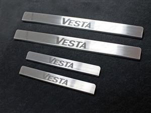 ТСС Накладки на пороги (лист шлифованный надпись Vesta) LADA (ваз, лада) Vesta 15- - Автоаксессуары и тюнинг