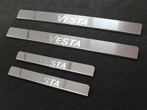 ТСС Накладки на пороги (лист зеркальный надпись Vesta) LADA (ваз, лада) Vesta 15- - Автоаксессуары и тюнинг