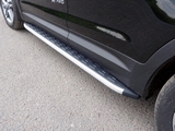 ТСС Пороги алюминиевые с пластиковой накладкой 1820 мм (для авто 2016 г.в.) HYUNDAI (хендай) Grand/Грандр Santa Fe/санта фе 13-