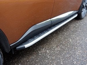 ТСС Пороги алюминиевые с пластиковой накладкой 1820 мм NISSAN (ниссан) Murano/мурано 16- - Автоаксессуары и тюнинг