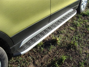 ТСС Пороги алюминиевые с пластиковой накладкой SUZUKI (сузуки) SX 4 14- - Автоаксессуары и тюнинг