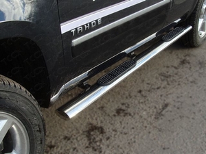 ТСС Пороги овальные с накладкой 120х60 мм CHEVROLET (шевроле) Tahoe/тахое 12- - Автоаксессуары и тюнинг