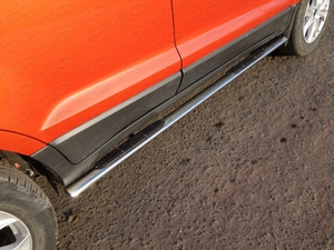 ТСС Пороги овальные с накладкой 75х42 мм FORD (форд) Ecosport 14- - Автоаксессуары и тюнинг