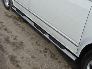 ТСС Пороги овальные с накладкой 75х42 мм VW T6 Multivan 15- - Автоаксессуары и тюнинг