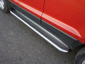 ТСС Пороги с площадкой 60, 3 мм (нерж. лист) FORD (форд) Ecosport 14- - Автоаксессуары и тюнинг