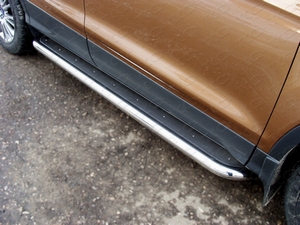 ТСС Пороги с площадкой 60, 3 мм (нерж. лист) FORD (форд) Kuga/куга 13- - Автоаксессуары и тюнинг