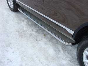 ТСС Пороги с площадкой 60, 3 мм (нерж. лист) VW Touareg/туарег 10- - Автоаксессуары и тюнинг