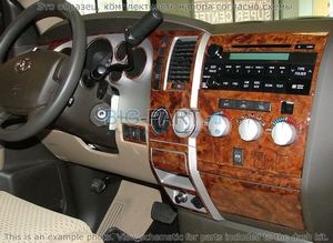 Накладки на торпеду Toyota Sequoia 2008-UP полный набор, с навигацией - Автоаксессуары и тюнинг