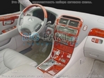 Накладки на торпеду Lexus LS 2001-2003 полный набор, Автоматическая коробка передач, без Navigation