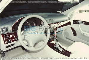 Накладки на торпеду Mercedes Benz C Class 2001-2004 дверные панели - Автоаксессуары и тюнинг