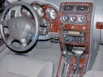 Накладки на торпеду Nissan Xtera 2002-2004 полный набор, АКПП, 30 элементов.