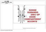 Накладки на торпеду Dodge Durango 2001-2003 Optional двери compartment accents, 8 элементов.