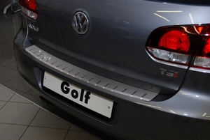 Alu-Frost Накладка на задний бампер профилированная с загибом, нерж. сталь (5D) VW Golf/гольф VI 10- - Автоаксессуары и тюнинг