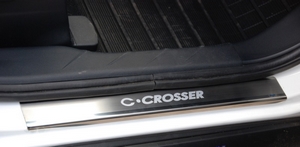 Alu-Frost Накладки на внутренние пороги с надписью, нерж. сталь, 4 шт. CITROEN (ситроен) C-Crosser 07- - Автоаксессуары и тюнинг
