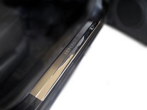 Alu-Frost Накладки на внутренние пороги с надписью, нерж. сталь, 4 шт. SKODA (шкода) Superb/Суперб 09- - Автоаксессуары и тюнинг