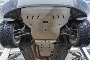 АВС-Дизайн Защита картера + КПП, из 2-х частей, алюминий (V-2, 0TD; 2, 8; 3, 0TD) BMW (бмв) X3 10-/14- - Автоаксессуары и тюнинг