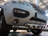 CAN Otomotiv Защита переднего бампера двойная с перемычками d 60/60 мм, нерж. LIFAN X60 12-