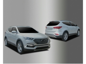d818 Hyundai Santa fe хром на передние туманки и отражатели - Автоаксессуары и тюнинг