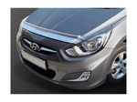 K896 Дефлектор капота хром Hyundai Solaris Sedan/Hatchbeck 2011 2012 2013 2014 г
