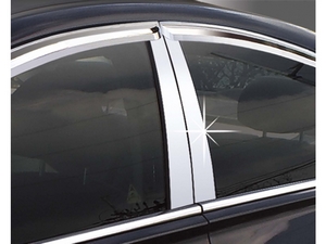 A978 Хромированные накладки на стойки дверей Renault Fluence/Флюенс 2009 по н.в. - Автоаксессуары и тюнинг