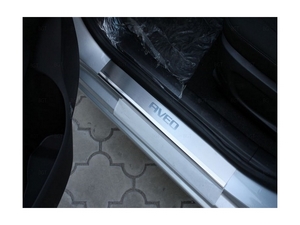 1601091 Накладки на дверные пороги нержавейка Chevrolet Aveo/авео 4D/5D 2012 по н.в. - Автоаксессуары и тюнинг
