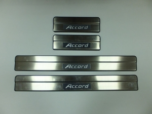 JMT Накладки на дверные пороги с логотипом и LED подсветкой, нерж. HONDA (хонда) Accord/Аккорд 05-08 - Автоаксессуары и тюнинг