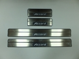 JMT Накладки на дверные пороги с логотипом и LED подсветкой, нерж. HONDA (хонда) Accord/Аккорд 05-08