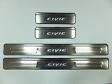 JMT Накладки на дверные пороги с логотипом и LED подсветкой, нерж. HONDA (хонда) Civic/Цивик 06-11