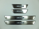 JMT Накладки на дверные пороги с логотипом и LED подсветкой, нерж. KIA (киа) Rio III 11-/15-