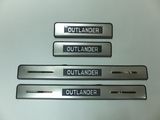 JMT Накладки на дверные пороги с логотипом и LED подсветкой, нерж. MITSUBISHI (митсубиси) Outlander/оутлендер 07-12