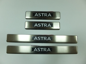 JMT Накладки на дверные пороги с логотипом и LED подсветкой, нерж. OPEL (опель) Astra/астра J 10-/12- - Автоаксессуары и тюнинг