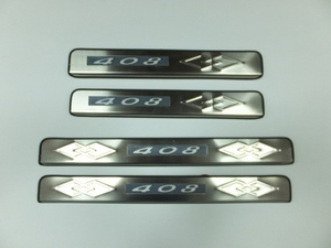 JMT Накладки на дверные пороги с логотипом и LED подсветкой, нерж. PEUGEOT (пежо) 408 12- - Автоаксессуары и тюнинг