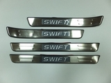 JMT Накладки на дверные пороги с логотипом и LED подсветкой, нерж. SUZUKI (сузуки) Swift/свифт 11-