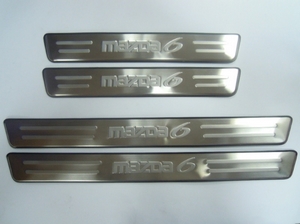JMT Накладки на дверные пороги с логотипом, нерж. MAZDA (мазда) 6 02-07 - Автоаксессуары и тюнинг