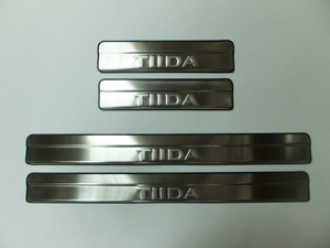 JMT Накладки на дверные пороги с логотипом, нерж. NISSAN (ниссан) Tiida/тиида 15- - Автоаксессуары и тюнинг
