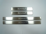 JMT Накладки на дверные пороги с логотипом, нерж. RENAULT (рено) Logan/логан/Логан 04-/08-