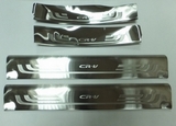 OEM-Tuning Накладки на дверные пороги (на пластик, 4 части) , нерж. HONDA (хонда) CRV 12-14